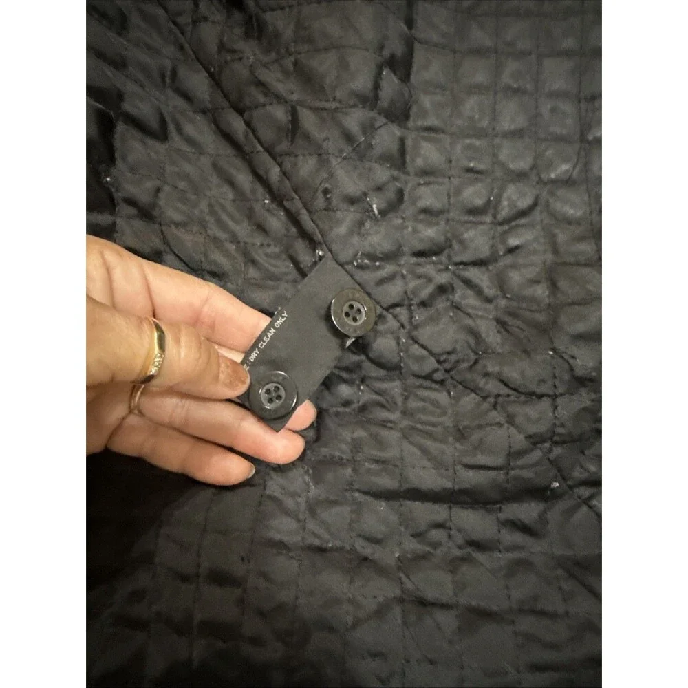 (W1)Liz Claiborne Men’s Wool Hidden Zipper Button Front Coat Size L Pockets - Picture 13 of 15